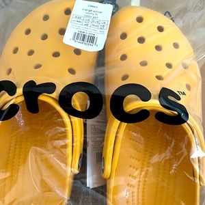 Orange sorbet classic crocs.